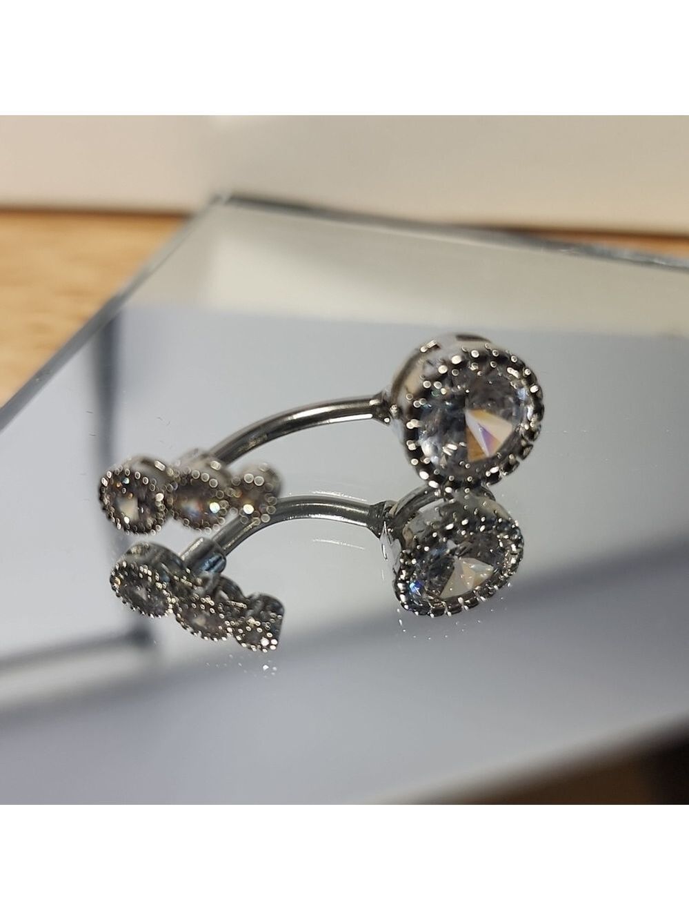BELLY BUTTON RING STAINLESS STEEL - Picture 3 of 4